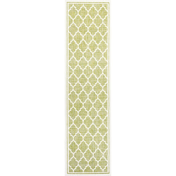 Trebol Moroccan Trellis Textured Weave Indoor/outdoor Runner Rug